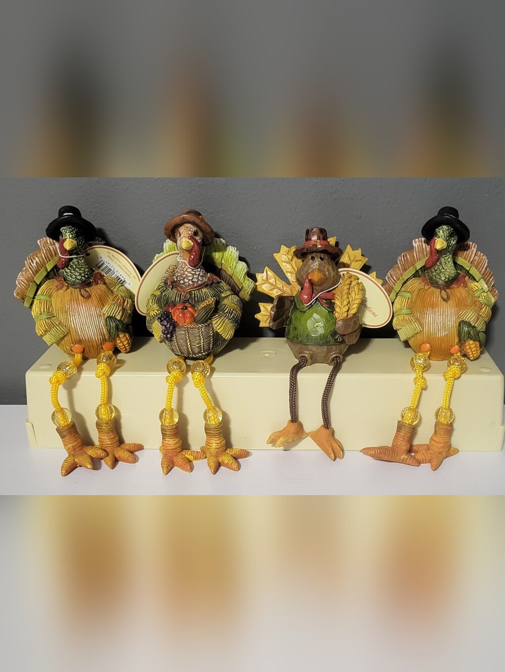 Vintage Turkey Shelf Sitters (SET OF 4)